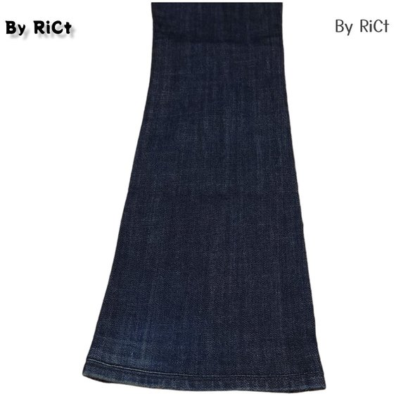 7 For All Mankind Flynt Bootcut Women's Jeans Size 27x30 Flare Low Rise Zip Blue - Picture 2 of 9